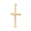 Thumbnail Image 2 of Hollow Twist Crucifix Charm 10K Two-Tone Gold