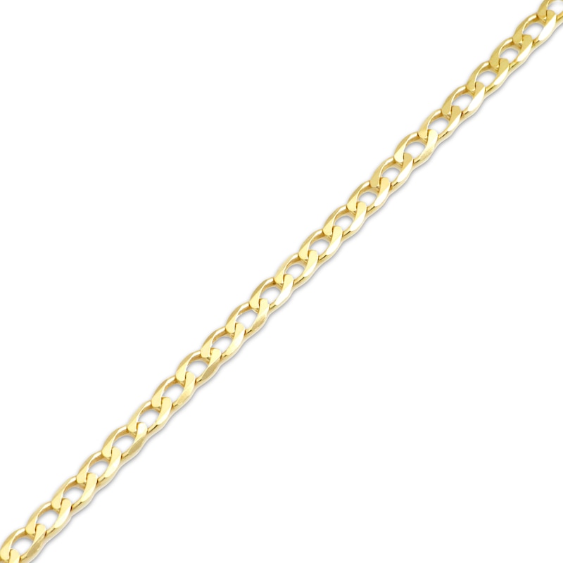 Main Image 2 of Curb Chain Necklace 2.95mm Solid 14K Yellow Gold 16&quot;