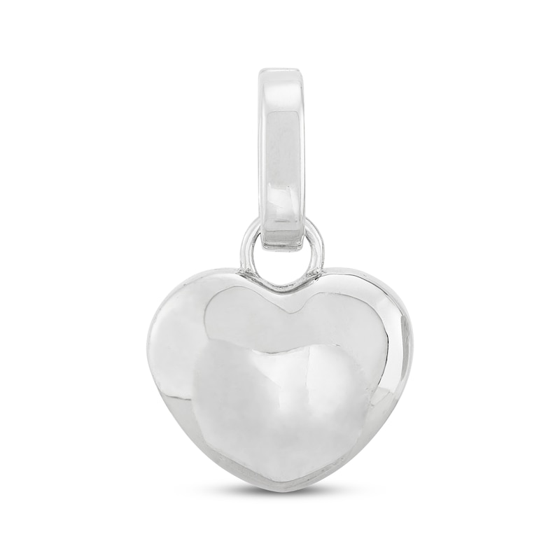Main Image 1 of Charmed Memories Puffed Heart Charm Sterling Silver