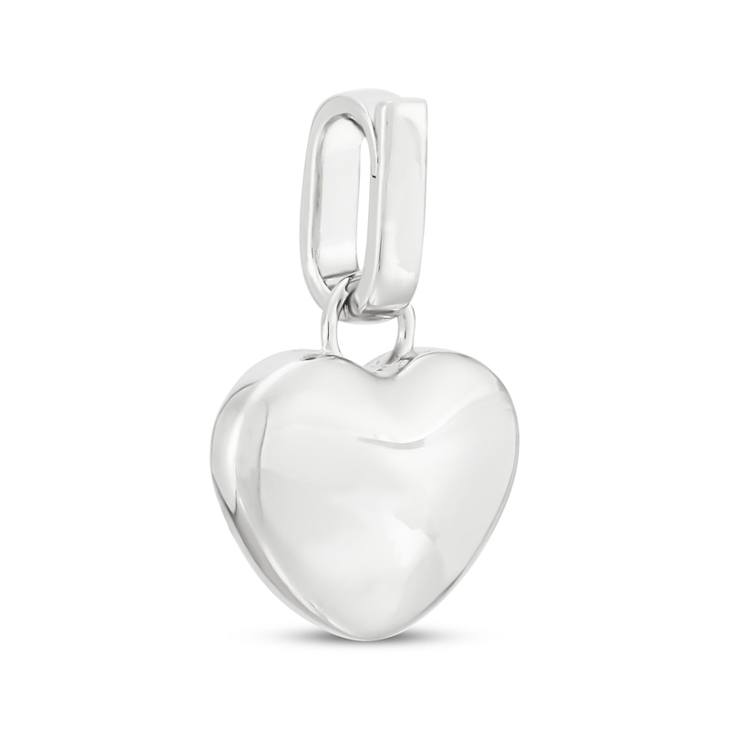 Main Image 4 of Charmed Memories Puffed Heart Charm Sterling Silver