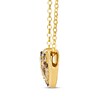 Thumbnail Image 2 of Godiva x Le Vian Baguette & Round-Cut Diamond Scatter Heart Necklace 3/8 ct tw 14K Honey Gold 19&quot;