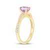 Thumbnail Image 2 of Now + Forever Oval-Cut Amethyst & Diamond Engagement Ring 1/5 ct tw 14K Yellow Gold