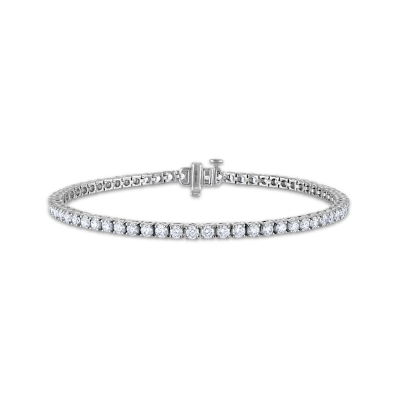 THE LEO Diamond Tennis Bracelet 4 ct tw 14K White Gold 7.25"