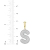 Thumbnail Image 3 of Diamond Puff Letter S Initial Charm 1/3 ct tw 10K Yellow Gold