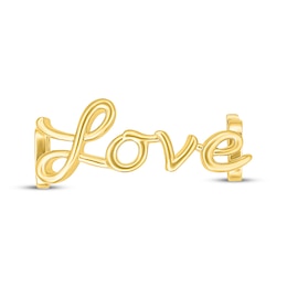 Sneaker Bling "Love" Shoelace Charm 14K Yellow Gold-Plated Sterling Silver