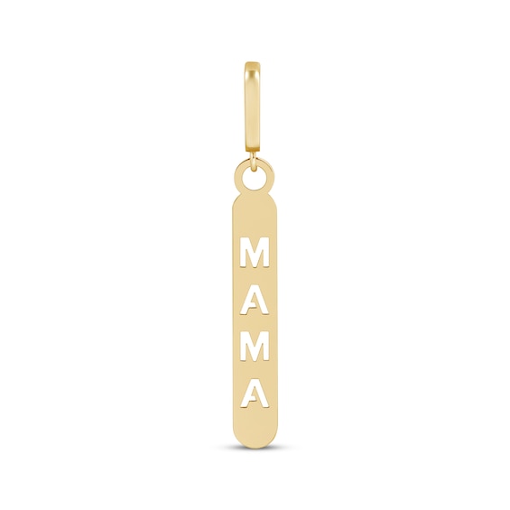 Charmed Memories "MAMA" Bar Charm 10K Yellow Gold