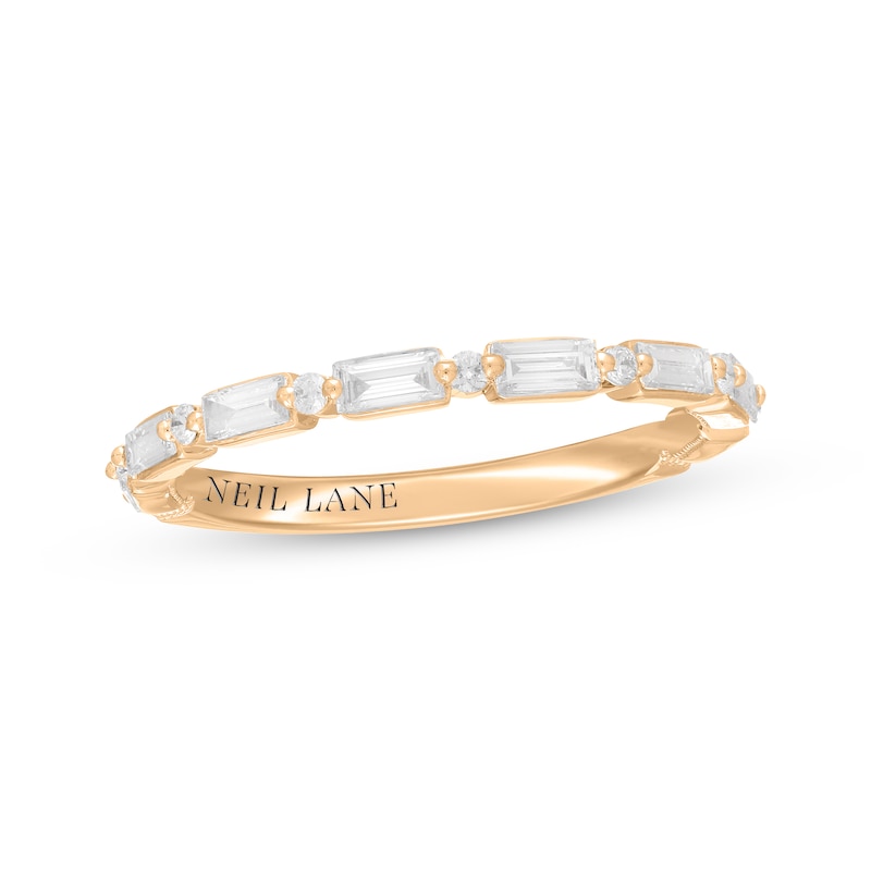 Main Image 1 of Neil Lane Premiere Baguette & Round-Cut Diamond Anniversary Ring 1/2 ct tw 14K Yellow Gold