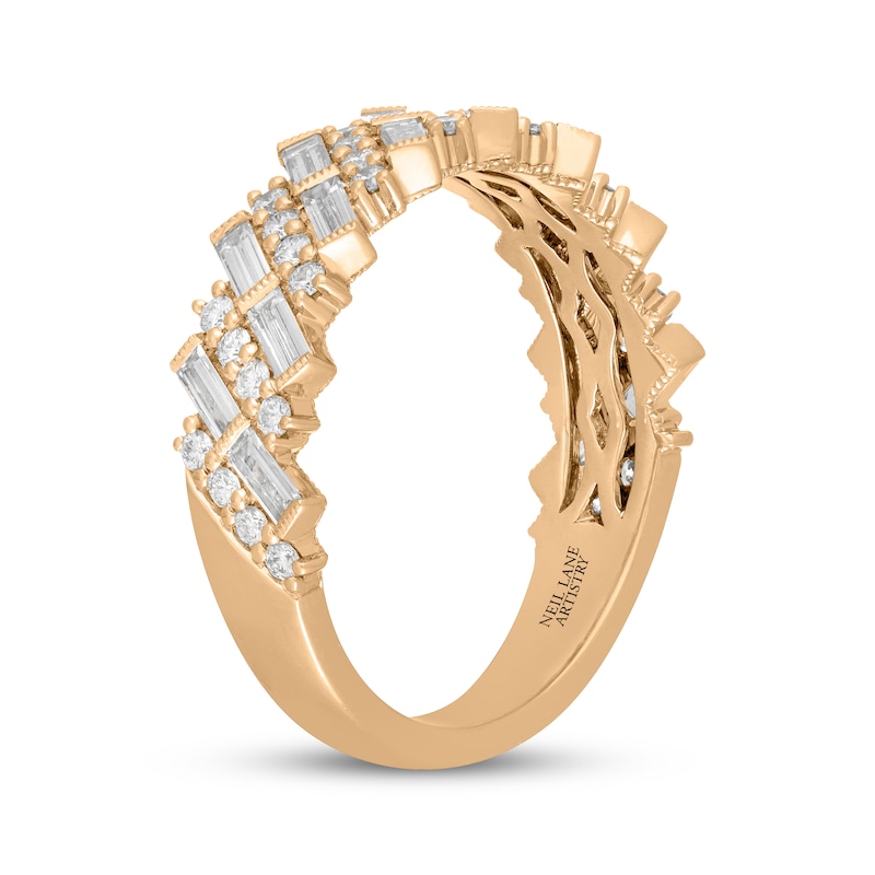 Main Image 2 of Neil Lane Artistry Baguette & Round-Cut Lab-Grown Diamond Anniversary Ring 1 ct tw 14K Yellow Gold