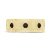 Thumbnail Image 3 of Now + Forever Men's Black Diamond Bezel-Set Three-Stone Wedding Band 1/4 ct tw 10K Yellow Gold