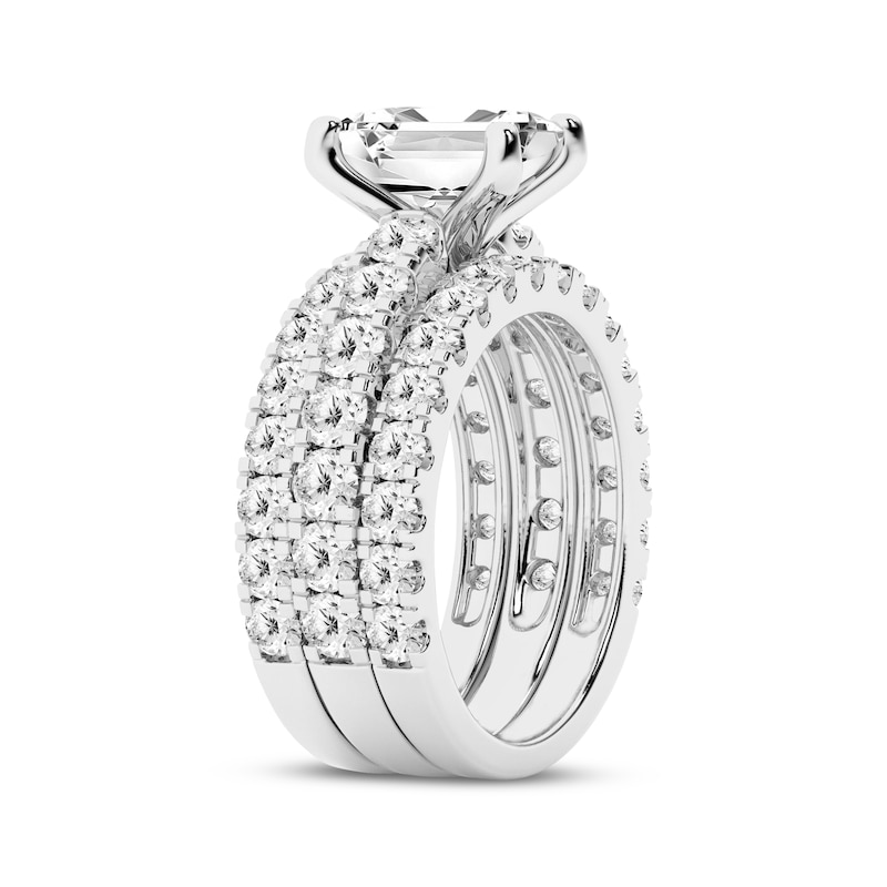 Main Image 2 of Now + Forever Lab-Grown Diamonds Emerald-Cut Bridal Set 5 ct tw 14K White Gold