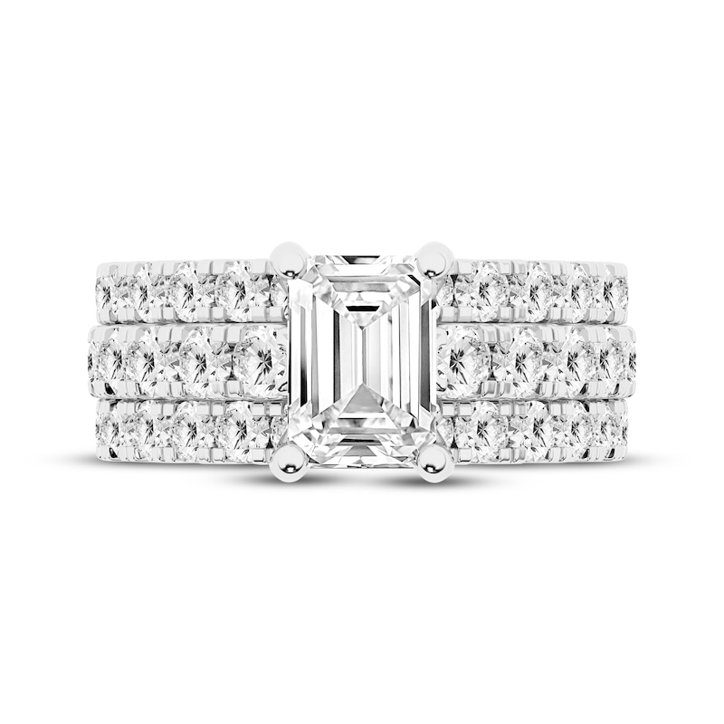 Main Image 3 of Now + Forever Lab-Grown Diamonds Emerald-Cut Bridal Set 5 ct tw 14K White Gold