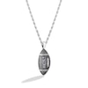 Thumbnail Image 2 of True Fans New England Patriots 1/20 CT. T.W. Diamond Vertical Football Necklace in Sterling Silver