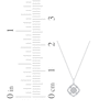 Thumbnail Image 5 of Multi-Diamond Cushion Center Open Halo Necklace 1/5 ct tw 10K White Gold 18&quot;
