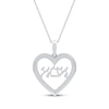 Thumbnail Image 3 of Diamond Hebrew &quot;Mom&quot; Heart Necklace 1/6 ct tw 10K White Gold 18&quot;
