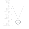 Thumbnail Image 7 of Diamond Hebrew &quot;Mom&quot; Heart Necklace 1/6 ct tw 10K White Gold 18&quot;