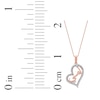 Thumbnail Image 5 of Diamond Arabic &quot;Mother&quot; Heart Necklace 1/4 ct tw 10K Rose Gold 18&quot;