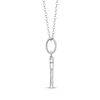 Thumbnail Image 3 of Diamond Mini Key Necklace 1/15 ct tw Sterling Silver 18"
