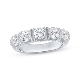 Now + Forever Lab-Grown Diamond Five-Stone Anniversary Ring 2-1/2 ct tw 10K White Gold