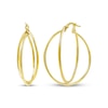 Thumbnail Image 1 of Crossover Hoop Earrings 10K Yellow Gold 30mm