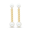 Thumbnail Image 2 of Cultured Pearl Drop Earrings 14K Yellow Gold