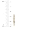 Thumbnail Image 5 of Lab-Grown Diamond Graduated Inside-Out Hoop Earrings 2 ct tw 10K Yellow Gold