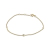 Thumbnail Image 1 of STUDIO BY KAY Lab-Created Opal & White Lab-Created Sapphire Bezel-Set Bracelet 24K Yellow Gold Vermeil Sterling Silver 7.5"