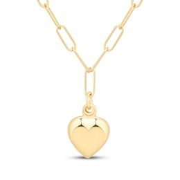 STUDIO BY KAY Puff Heart Y-Drop Necklace 24K Yellow Gold Vermeil Sterling Silver 18"