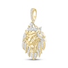 Thumbnail Image 2 of Lab-Grown Diamond Roaring Lion Charm 3/4 ct tw 24K Yellow Gold Vermeil Sterling Silver