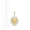 Thumbnail Image 4 of Lab-Grown Diamond Roaring Lion Charm 3/4 ct tw 24K Yellow Gold Vermeil Sterling Silver