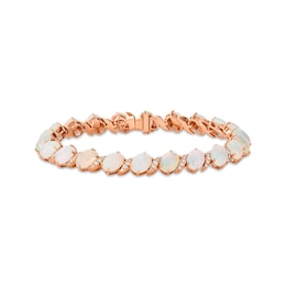 Le Vian Oval-Cut Opal Bracelet 5/8 ct tw Diamonds 14K Strawberry Gold 7"