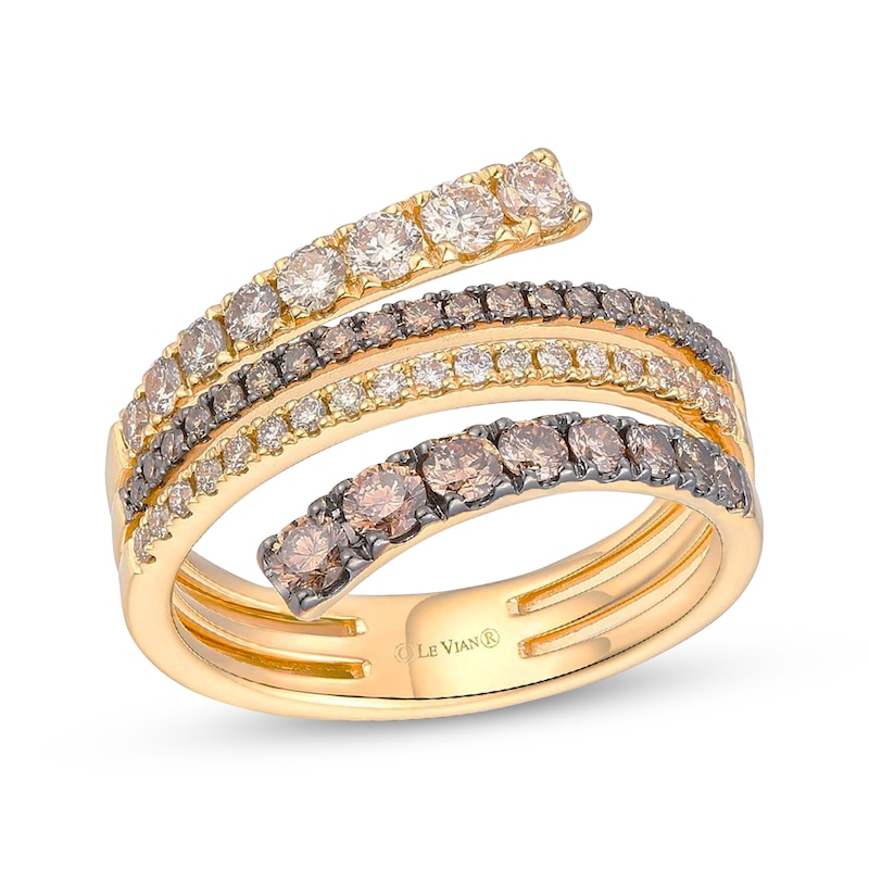 Main Image 1 of Le Vian Good Karma Diamond Bypass Ring 1 ct tw 14K Honey Gold