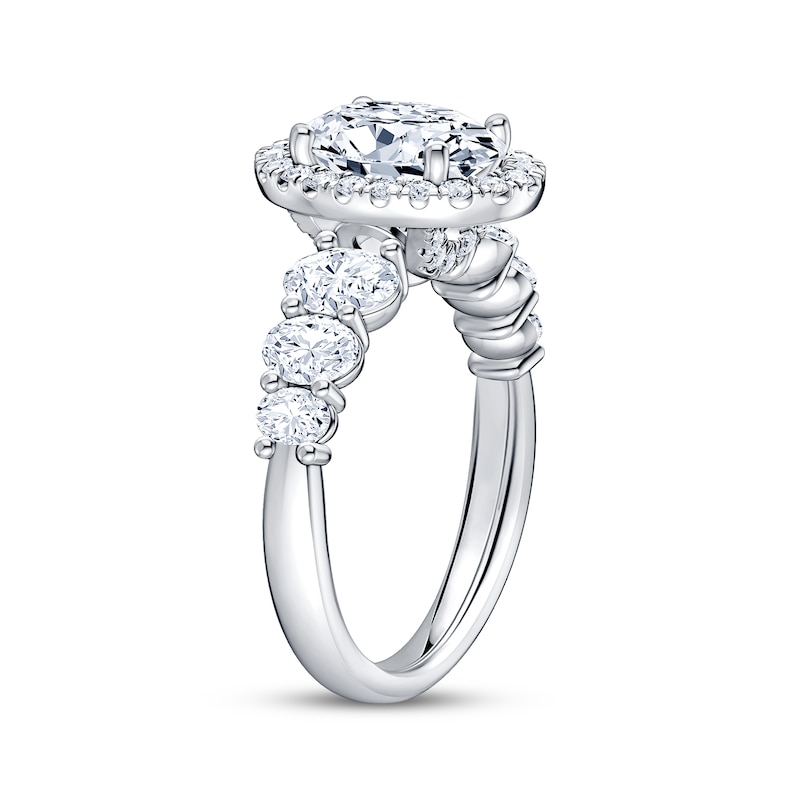 Main Image 2 of Now + Forever Lab-Grown Diamonds Oval-Cut Halo Engagement Ring 3-1/2 ct tw 14K White Gold