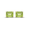 Thumbnail Image 2 of Emerald-Cut Peridot Solitaire Stud Earrings 18K Gold-Plated Sterling Silver