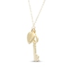 Thumbnail Image 2 of Heart & Key Charm Necklace 14K Yellow Gold 18"