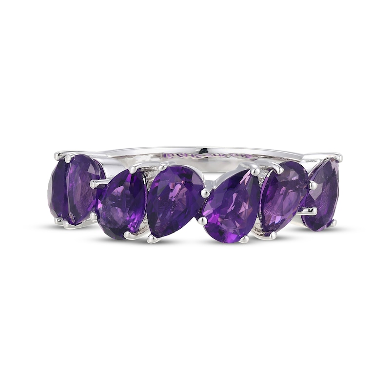 Main Image 3 of STUDIO BY KAY Pear-Shaped Amethyst Stackable Ring Sterling Silver
