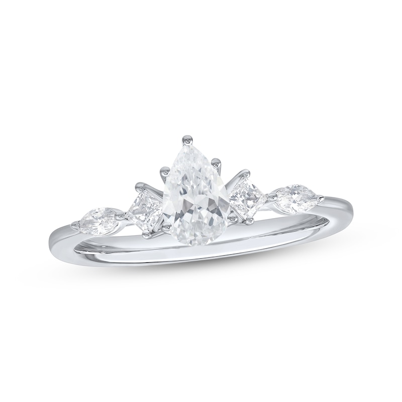 Main Image 1 of Adore Lab-Grown Diamonds Pear-Shaped Engagement Ring 3/4 ct tw 14K White Gold