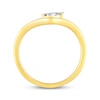 Thumbnail Image 3 of STUDIO BY KAY Marquise-Cut Lab-Grown Diamond Solitaire Curve Ring 1/5 ct tw 24K Yellow Gold Vermeil Sterling Silver