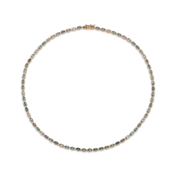 Le Vian Montana Sapphire Ombré Line Necklace 14K Strawberry Gold 17"