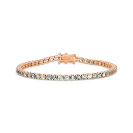 Le Vian Montana Sapphire Ombré Line Bracelet 14K Strawberry Gold 7"
