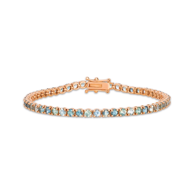 Main Image 1 of Le Vian Montana Sapphire Ombré Line Bracelet 14K Strawberry Gold 7"