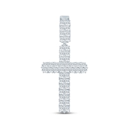 KAY Lab-Grown Diamonds Men's Cross Charm 3-5/8 ct tw Sterling Silver