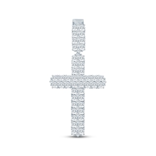 KAY Lab-Grown Diamonds Men's Cross Charm 3-5/8 ct tw Sterling Silver