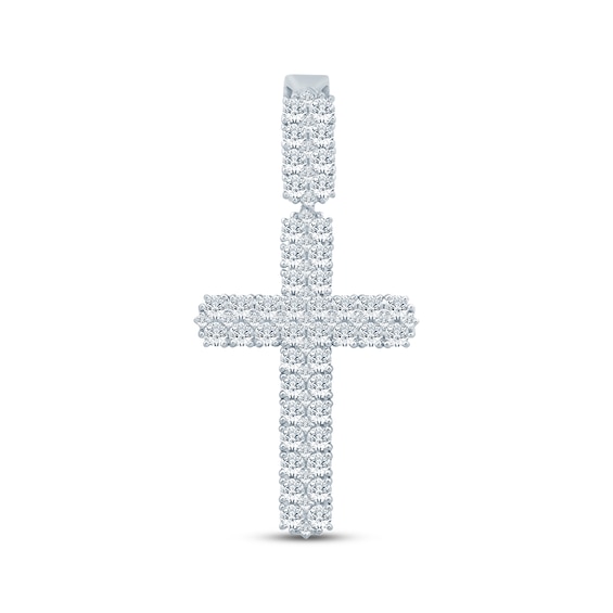 KAY Lab-Grown Diamonds Men's Cross Charm 3-5/8 ct tw Sterling Silver