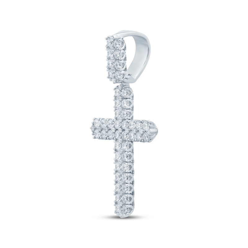 Main Image 2 of KAY Lab-Grown Diamonds Men's Cross Charm 3-5/8 ct tw Sterling Silver
