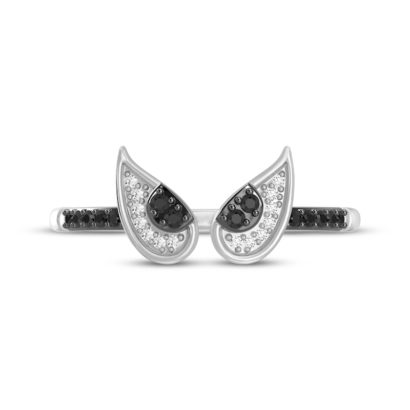 Main Image 4 of Disney Treasures Haunted Mansion Black Onyx & Diamond Eyes Ring 1/10 ct tw Sterling Silver