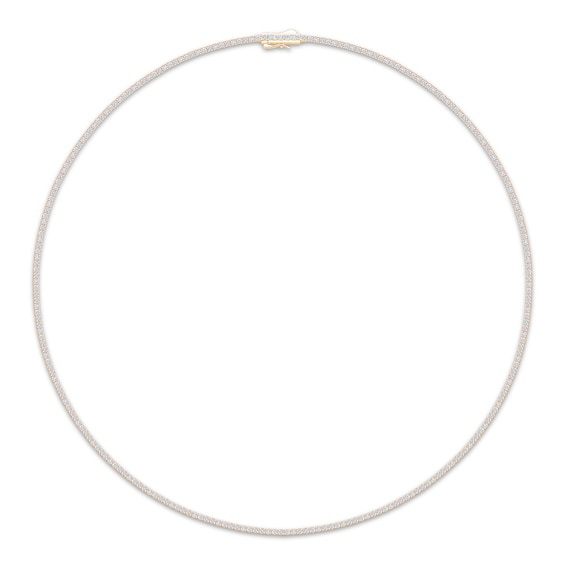 KAY Lab-Grown Diamonds Tennis Necklace 10 ct tw 10K Yellow Gold 16"
