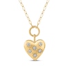 Thumbnail Image 1 of STUDIO BY KAY Lab-Grown Diamond Starburst Heart Necklace 1/6 ct tw 24K Yellow Gold Vermeil Sterling Silver 18"