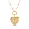 Thumbnail Image 3 of STUDIO BY KAY Lab-Grown Diamond Starburst Heart Necklace 1/6 ct tw 24K Yellow Gold Vermeil Sterling Silver 18"