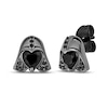Thumbnail Image 1 of Star Wars Darth Vader Heart-Shaped Black Onyx & Black Diamond Helmet Earrings 1/10 ct tw Black Rhodium-Plated Sterling Silver