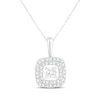 Thumbnail Image 1 of Unstoppable Love Princess-Cut Lab-Grown Diamond Necklace 1 ct tw 10K White Gold 19"